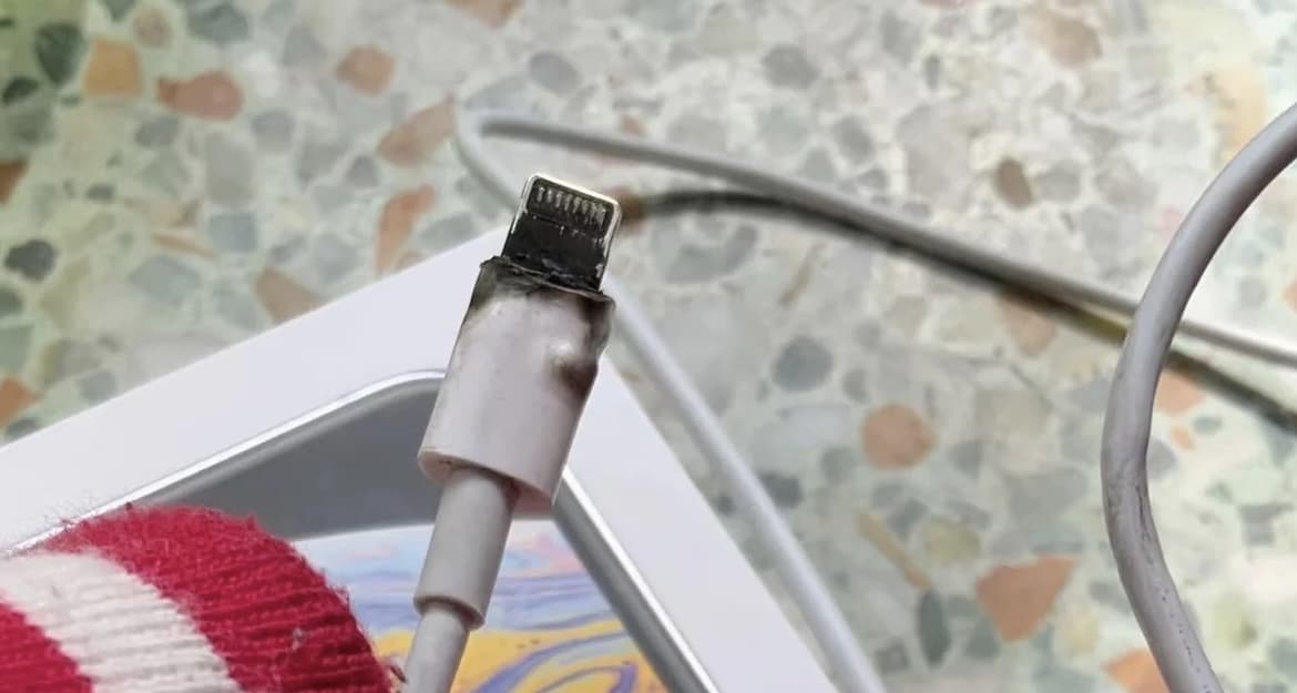 仿冒Apple非原廠充電線風險性1