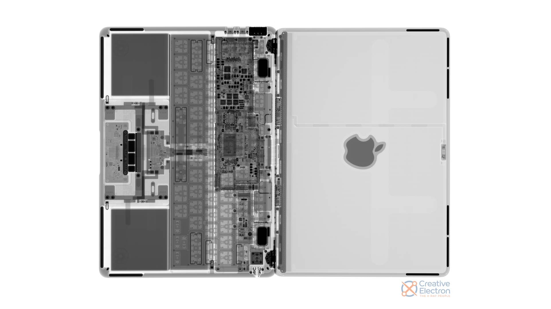 M2 MacBook Air 的 X光透視圖