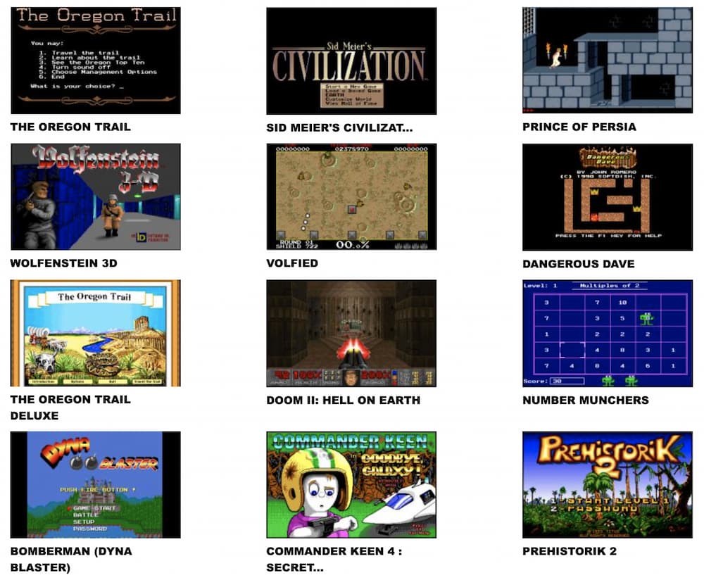 ClassicReload A collection of 6,000 online DOS games, free to download and play directly online 1