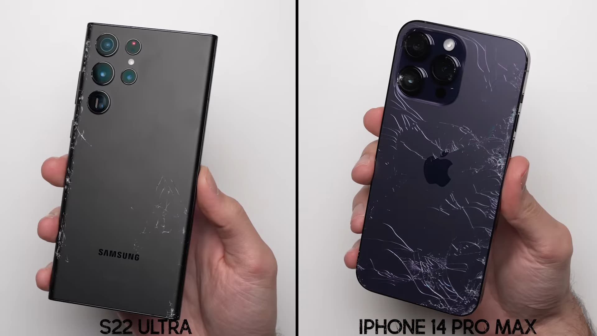 iPhone 14與Galaxy S22 Ultra耐摔實測