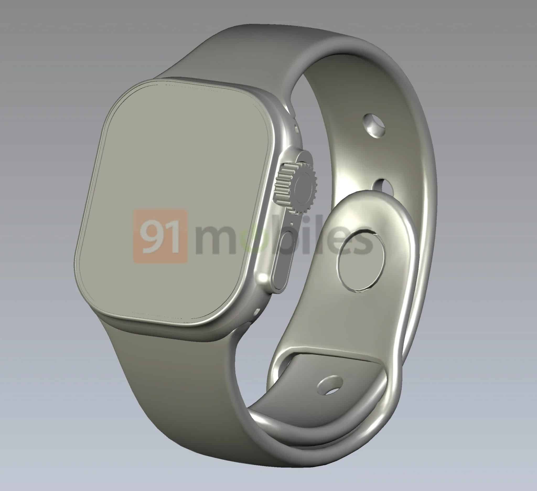Apple Watch Pro CAD 渲染設計圖曝光1