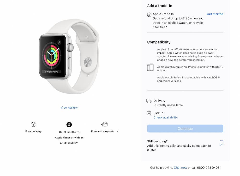 Apple Watch Series 3 停售倒數開跑，蘋果官網賣完下架停產1