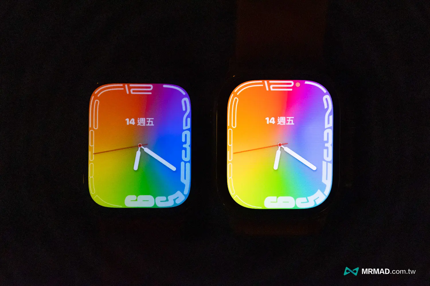 Apple Watch螢幕亮度比較