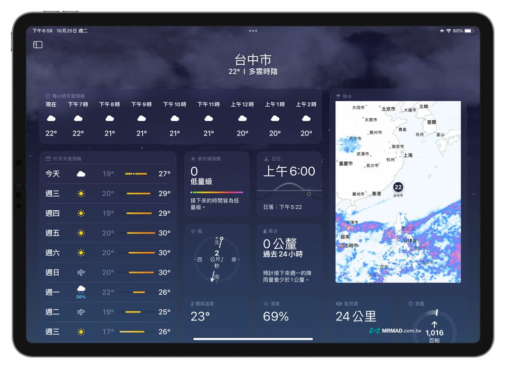 iPad 全新天氣App