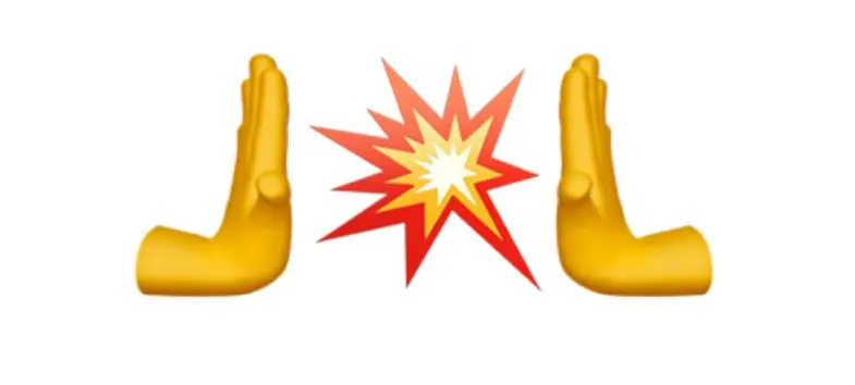 Emojipedia iOS 16 4 New Pushing Hands High Five