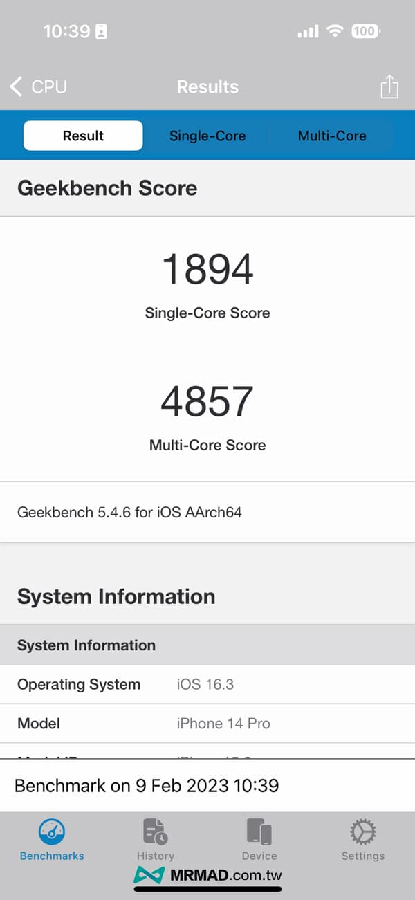 如何用 Geekbench 5 測試 iPhone 跑分1