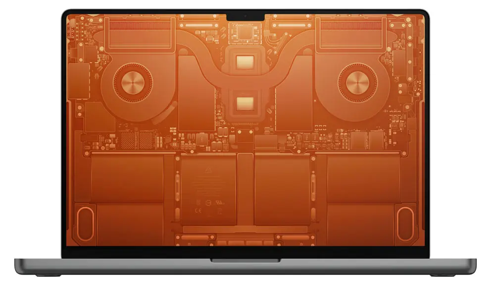 10 張 M2 晶片 MacBook Pro 高質感透明零件桌布分享4