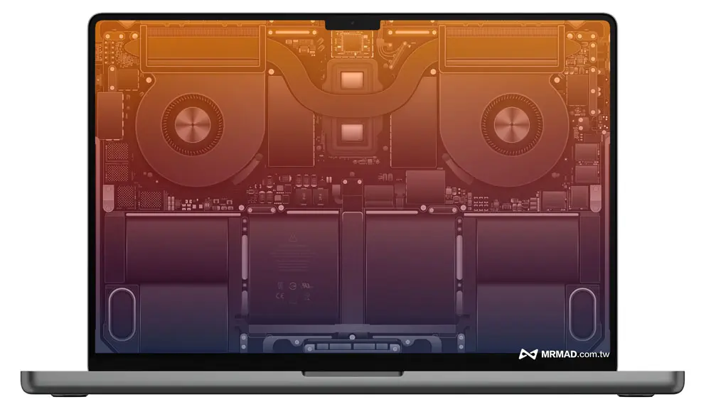 10 張 M2 晶片 MacBook Pro 高質感透明零件桌布分享3