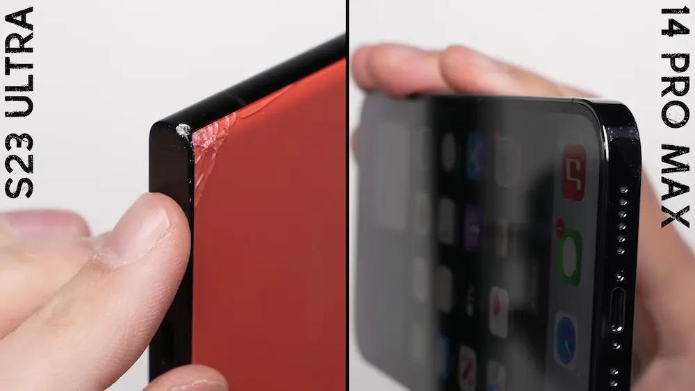 iPhone 14 Pro Max 與 Galaxy S23 Ultra 耐摔性能比較2