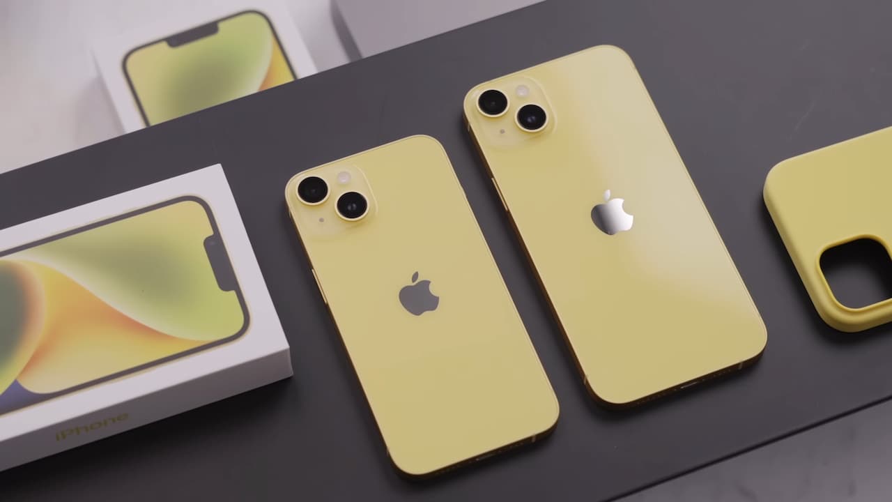 which color is the yellow iphone 14 approaching