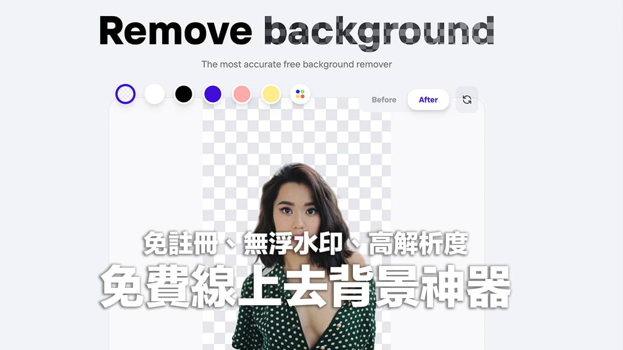 【PhotoRoom教學】免費線上去背景神器 免註冊高解析度無浮水印