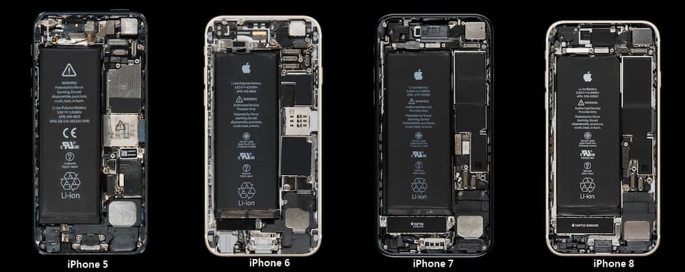 iPhone 5到iPhone 8內部設計改變過程