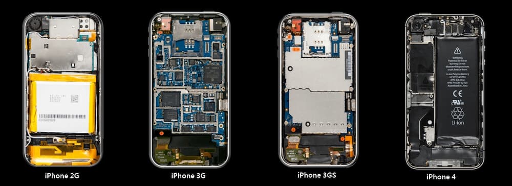 iPhone 2G到iPhone 4內部設計改變過程