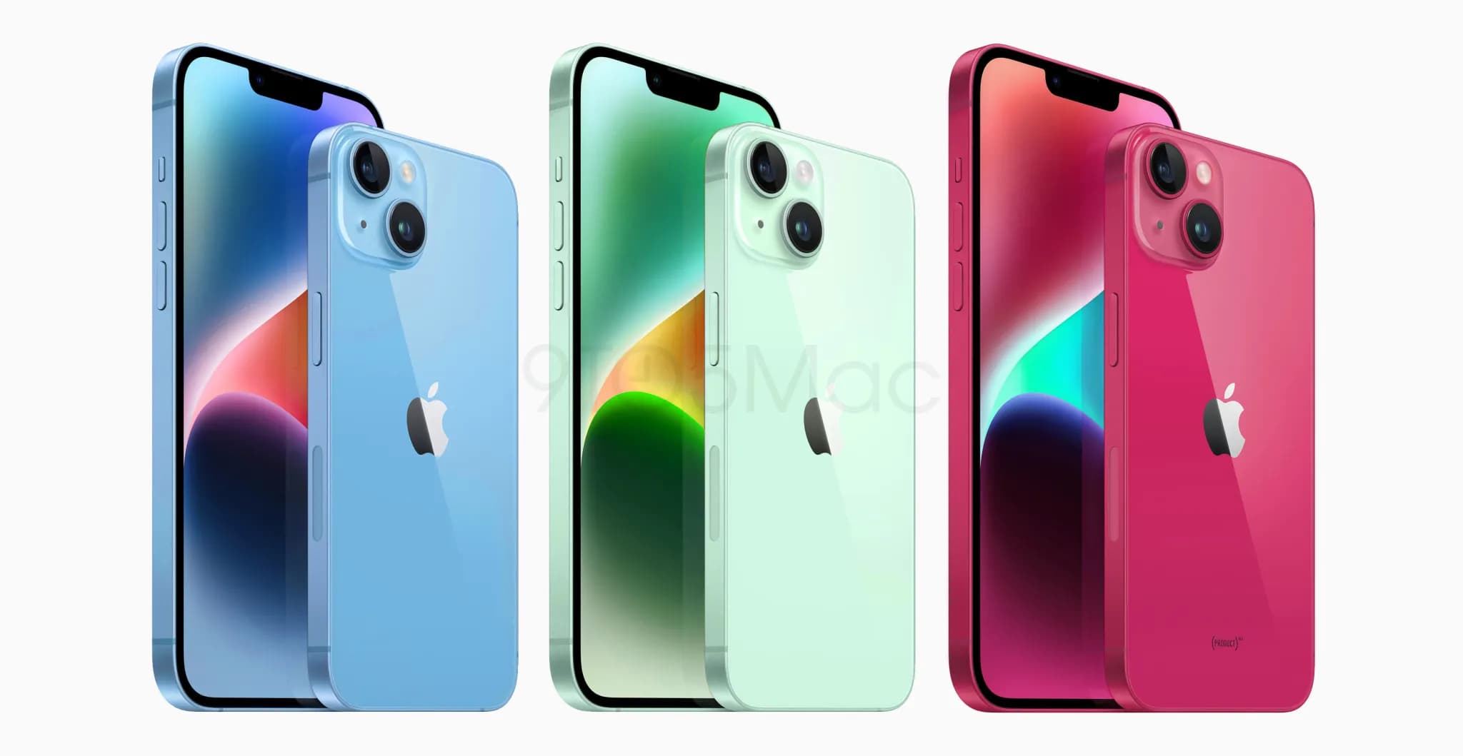 iPhone 15新顏色：淺藍色、綠色、粉紅色