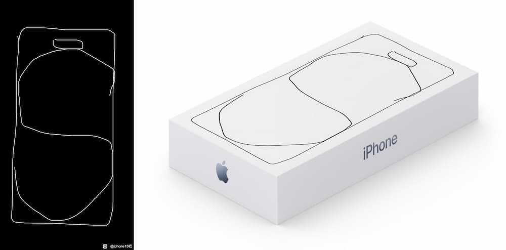 網路爆料 iPhone 15 Pro 包裝盒手繪稿
