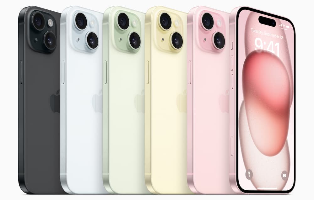 Apple iPhone 15 lineup color