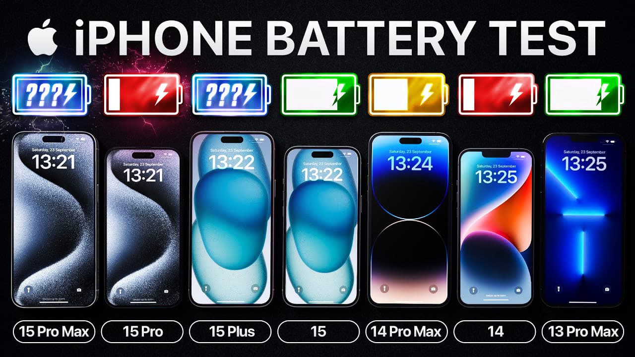 iPhone 15續航排行出爐！7款蘋果新舊手機電池續航大洗牌