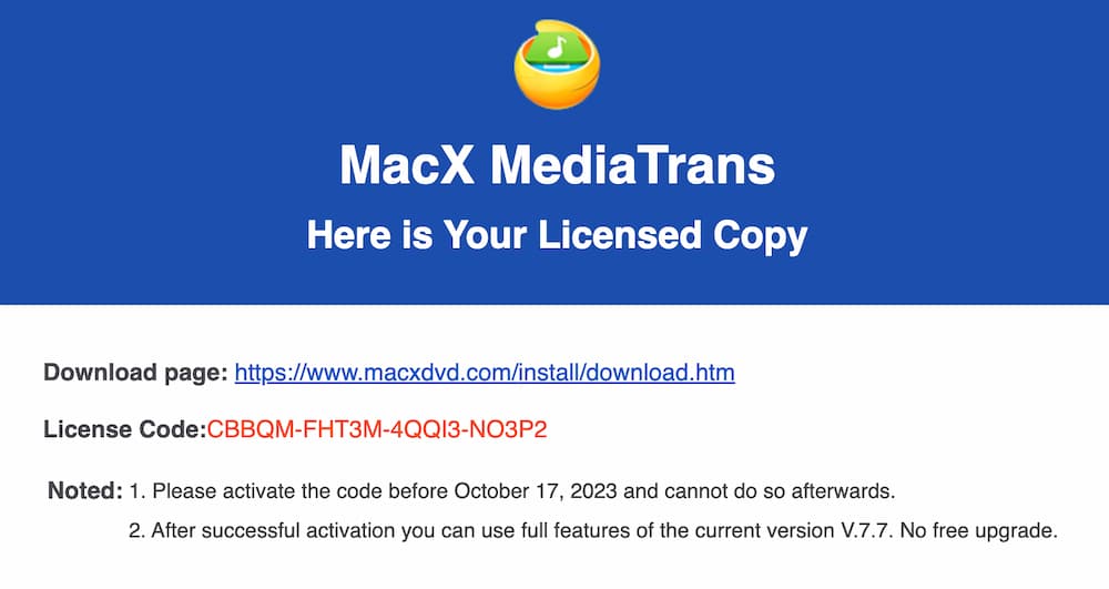 如何領取 WinX / MacX MediaTrans 永久免費iPhone管理工具 2
