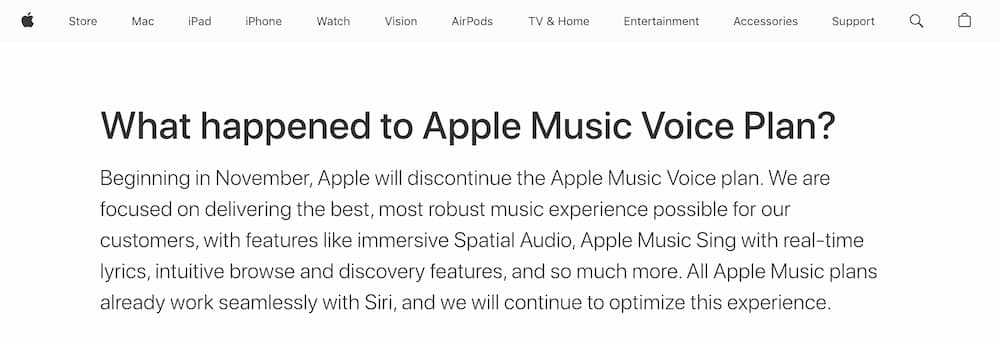 Apple Music聲控方案從11月停止結束服務