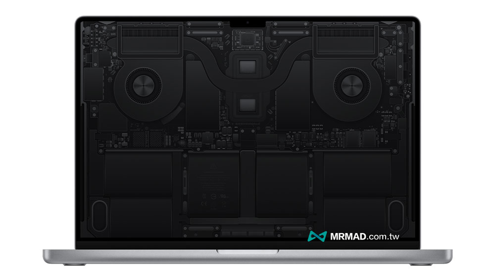 M3 晶片 MacBook Pro 太空黑透明零件桌布分享