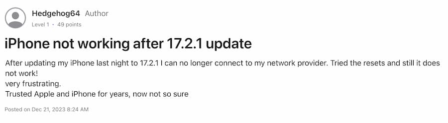 ios 1721 disaster caused network failure 1