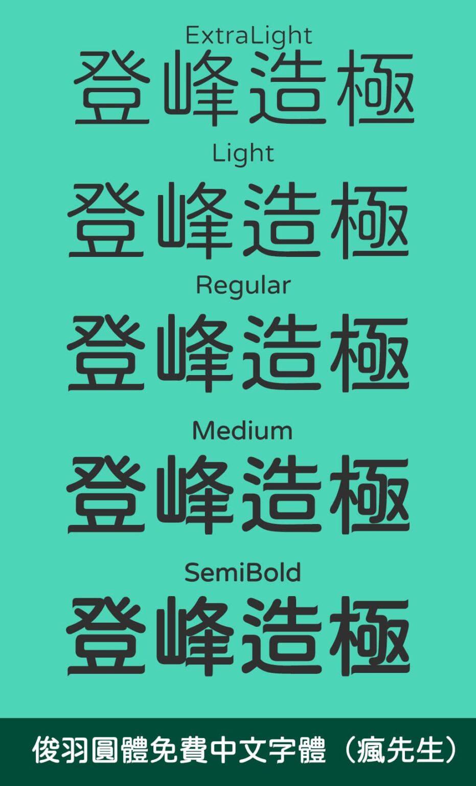 【俊羽圓體】台灣圓體開源字型 免費商用支援 Win/Mac 系統 - 瘋先生