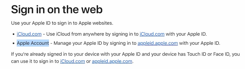 Apple ID 將改名為「Apple Account」官網提前現新名