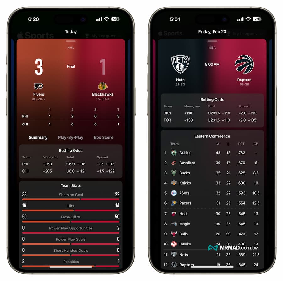 Apple Sport 即時體育賽事資訊 App 1
