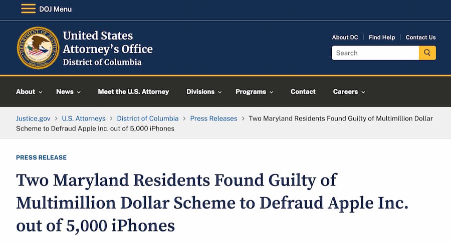 用山寨iPhone換蘋果真機詐騙，兩位中國遭法院判刑20年監禁 1
