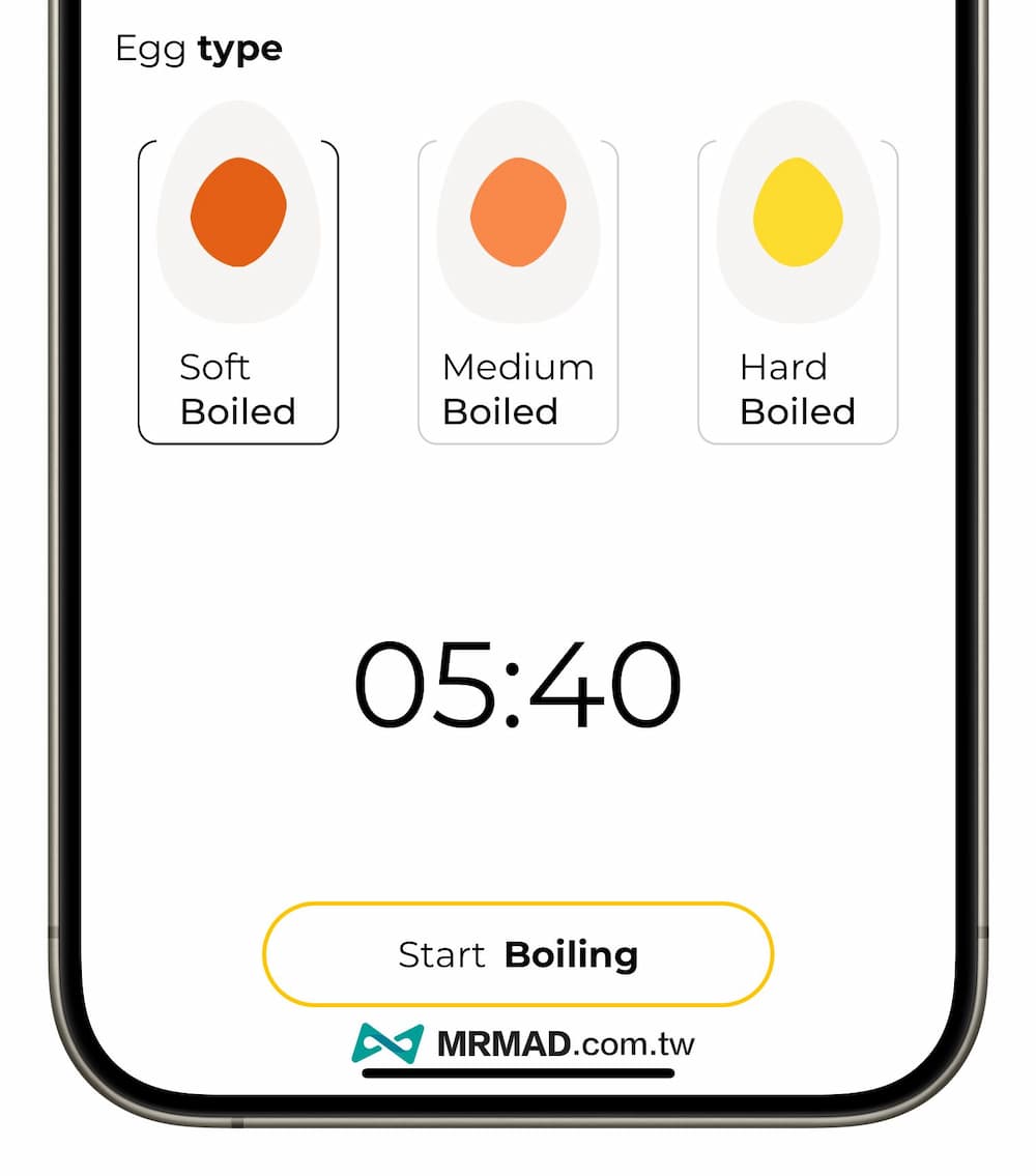 水煮蛋計時器App《Boiled Egg Timer》教學 2