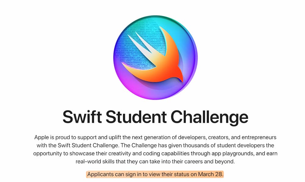 2024 Swift Student Challenge 挑戰賽