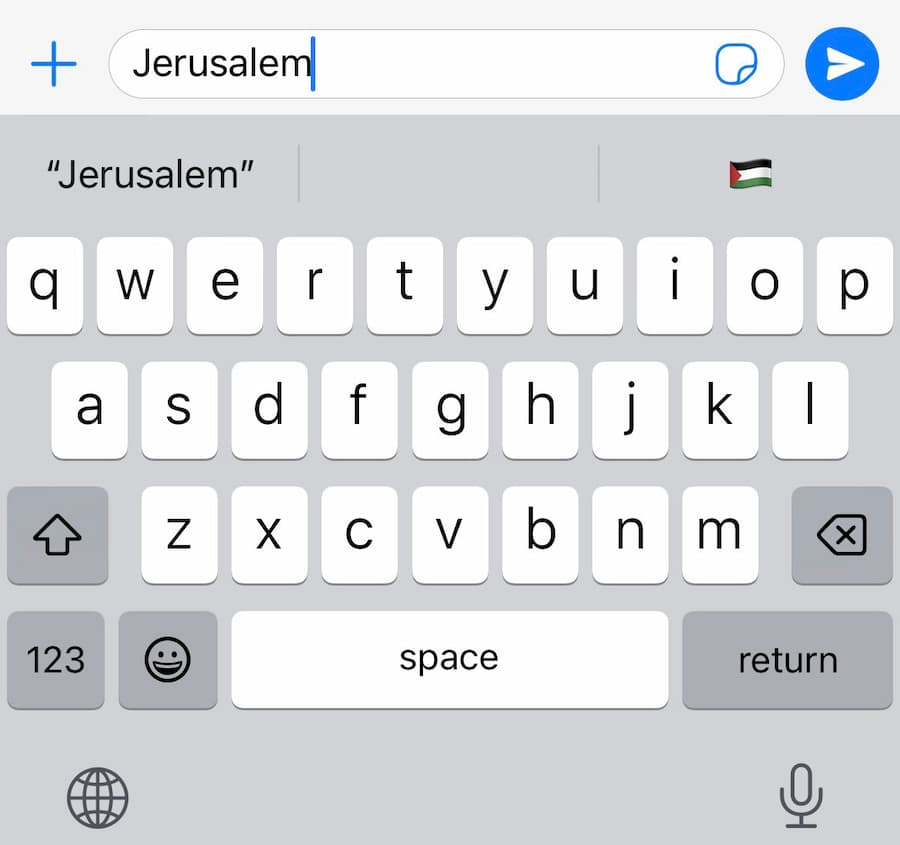 iPhone輸入耶路撒冷跳巴勒斯坦國旗惹爭議！蘋果緊急出面回應 1