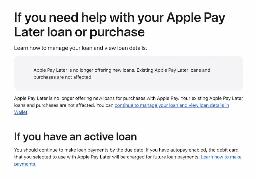 蘋果宣布 Apple Pay Later 先買後付服務在 2024 年停用