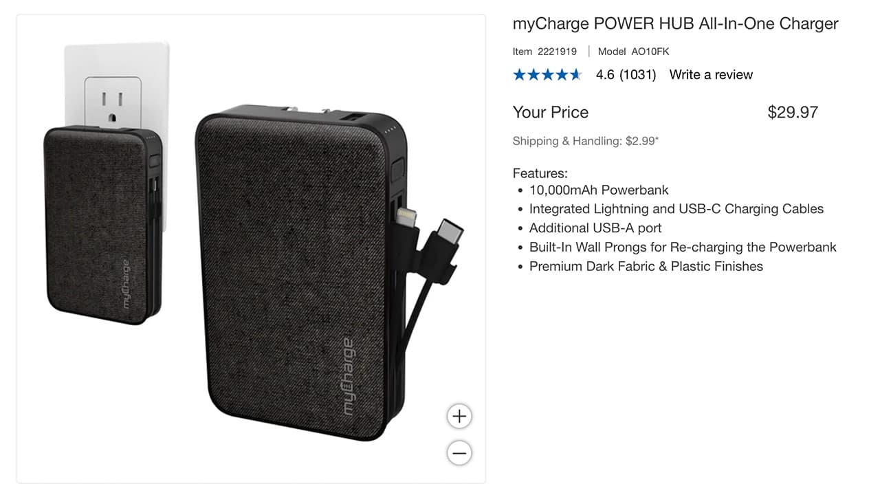 costco power bank explodes mycharge