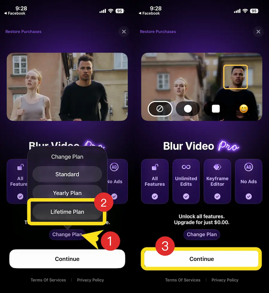 blur video background face 10a