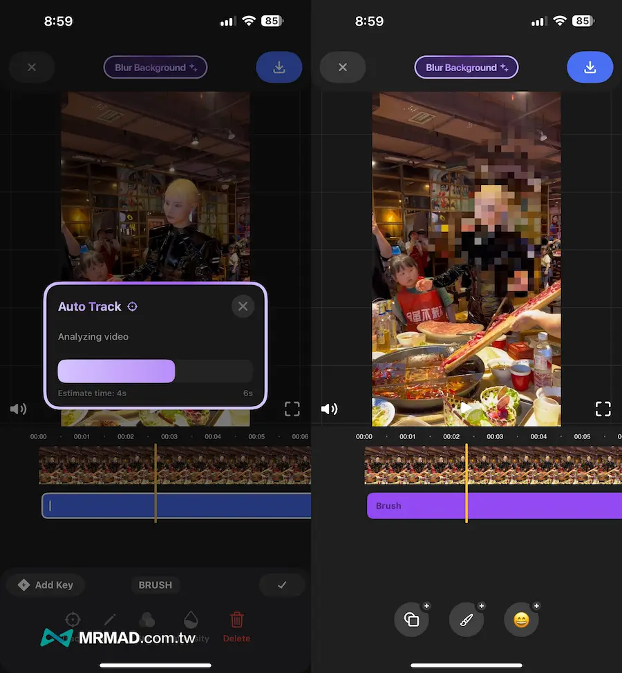 iPhone 影片馬賽克APP《Blur Video Background & Face》操作方式 4