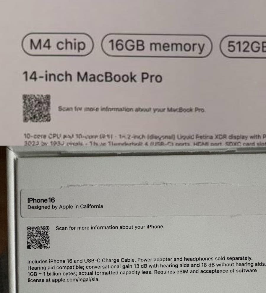 新MacBook Pro M4 外盒標籤曝光規格和顏色細節 2