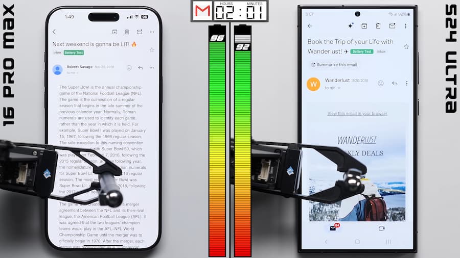 實測iPhone 16 Pro Max電池續航力與Galaxy S24誰能撐最久 1