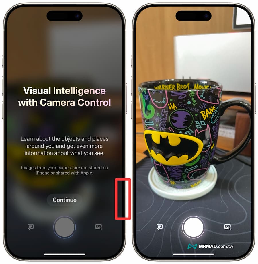 長按iPhone 16相機控制鈕啟動視覺智慧