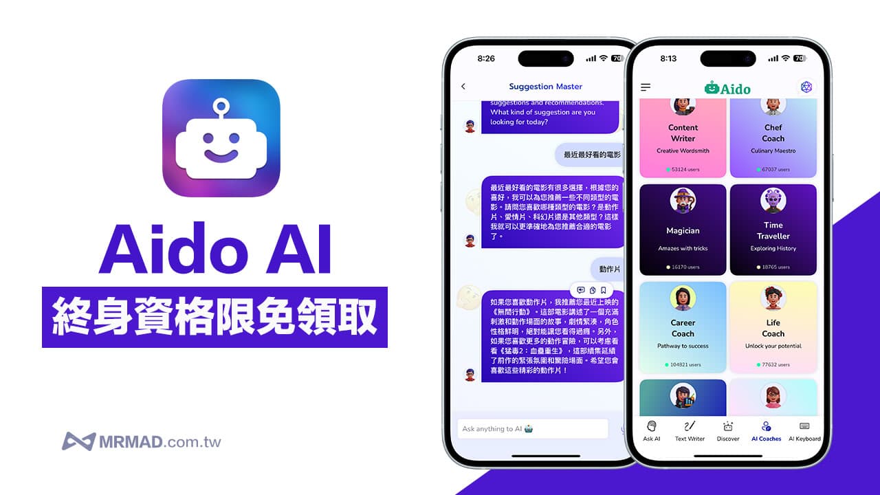 Aido AI終身版免費送！個人化OpenAI助理 打造你的AI生活管家