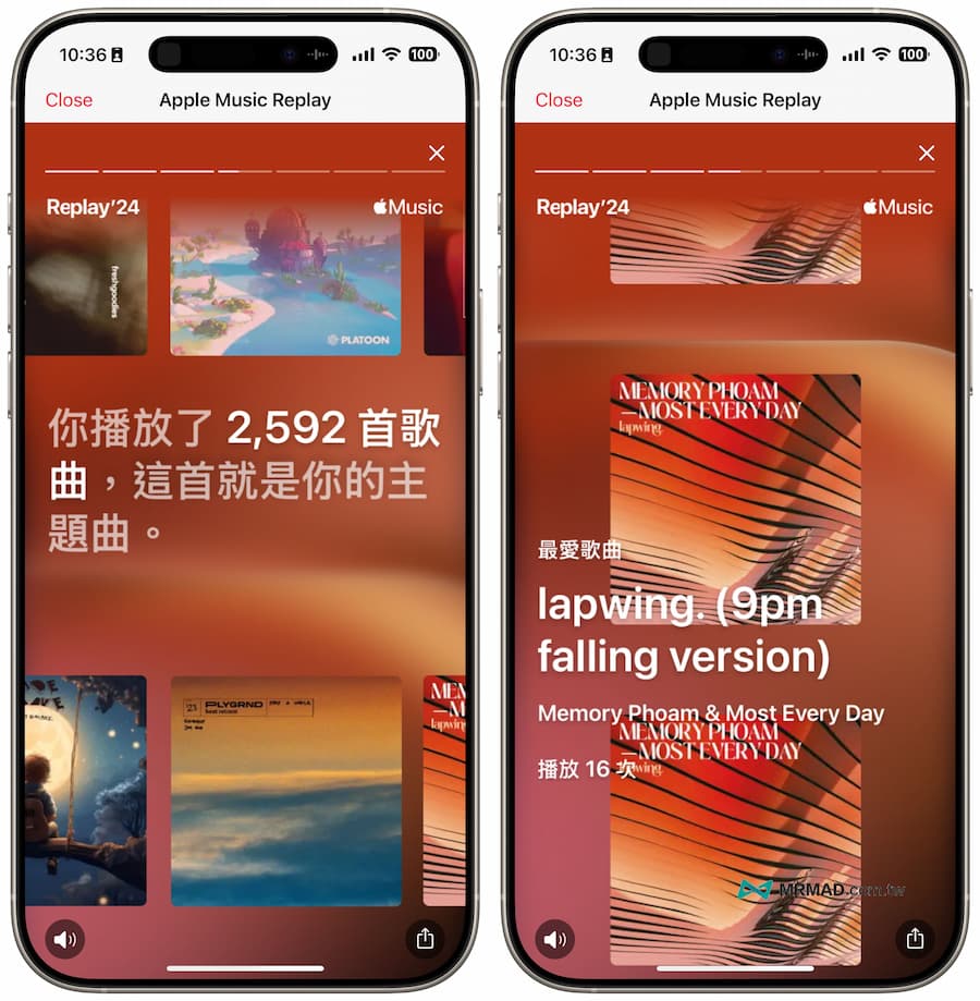 2024 Apple Music音樂回憶精華集錦統計功能 2