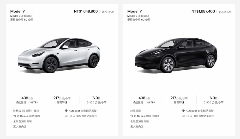 新舊款2024 vs 2025 Model Y價格比較分析 1