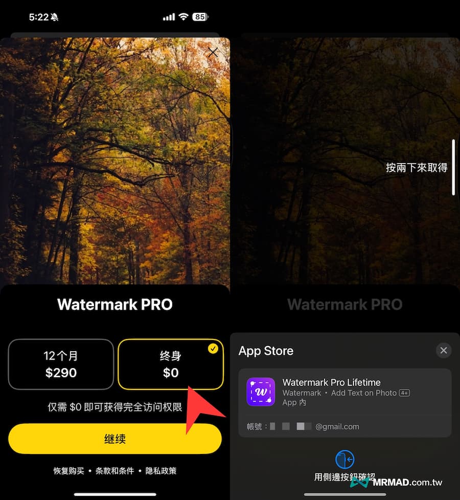 Watermark浮水印內購限免如何領取