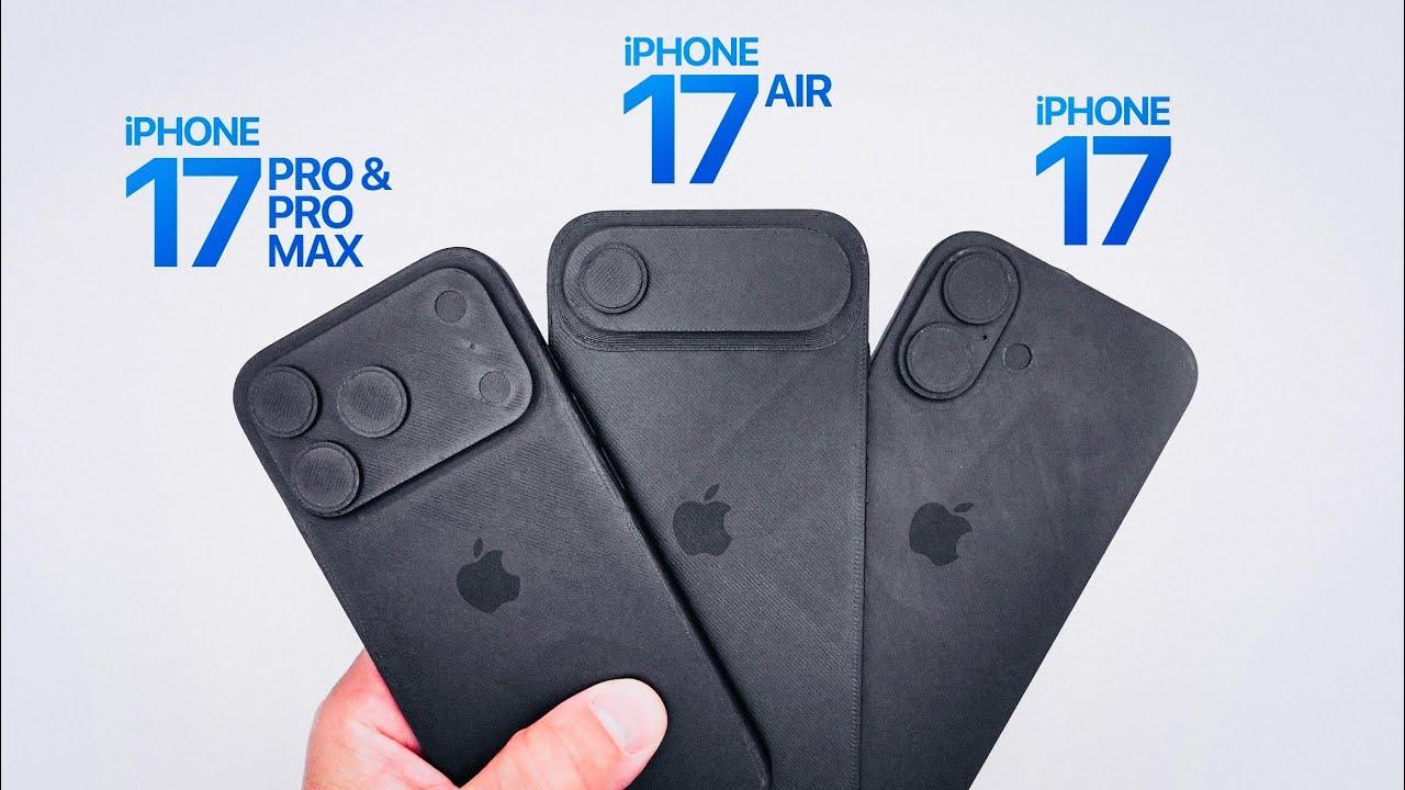 apple iphone 17 3d printing model lineup