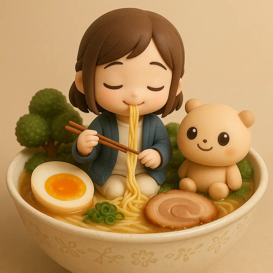 豚骨拉麵微景觀公仔模型指令