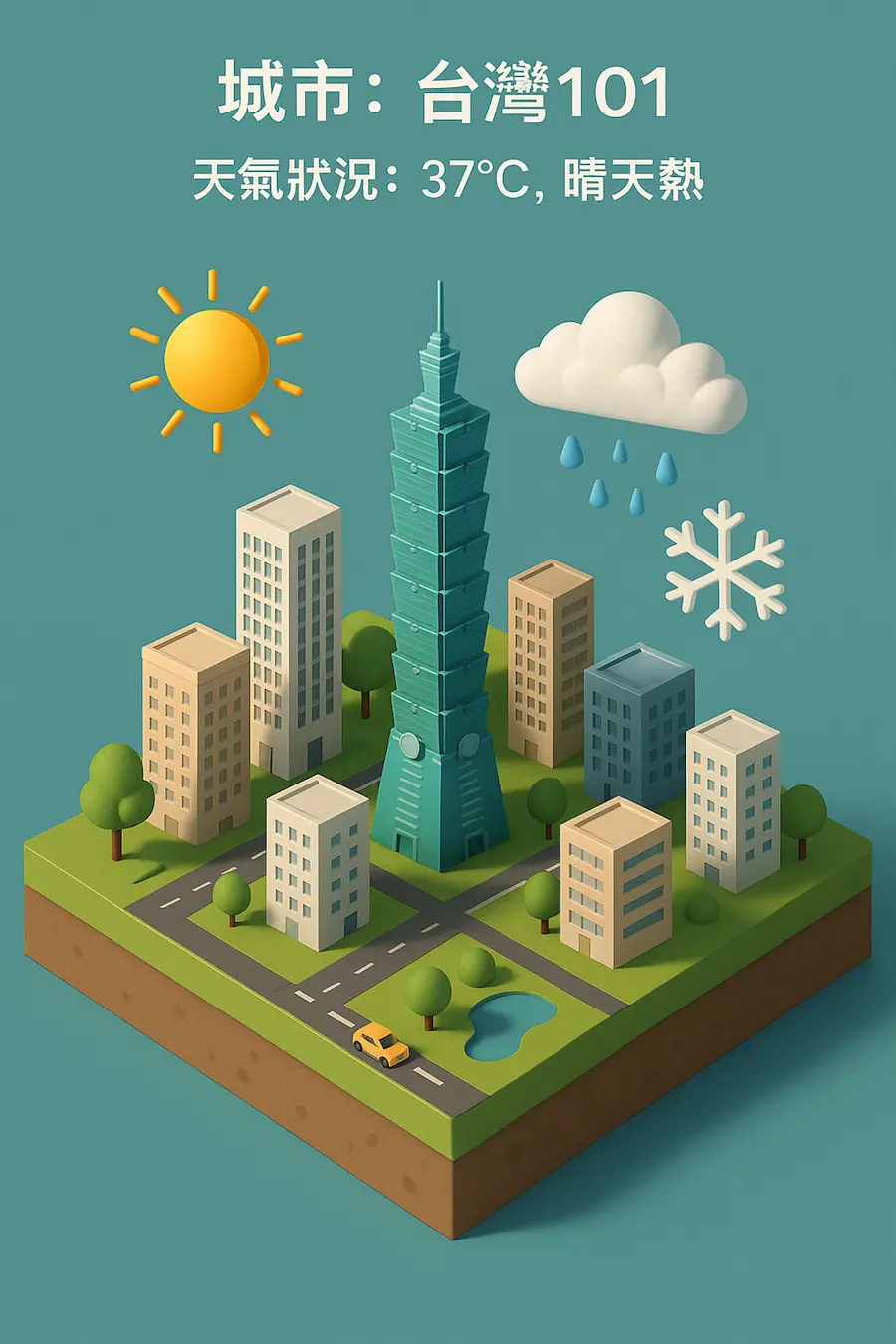 小型3D程式氣象圖