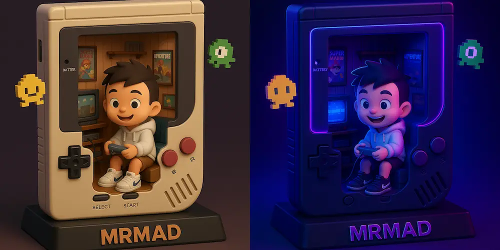 GameBoy遊戲主機立體場景