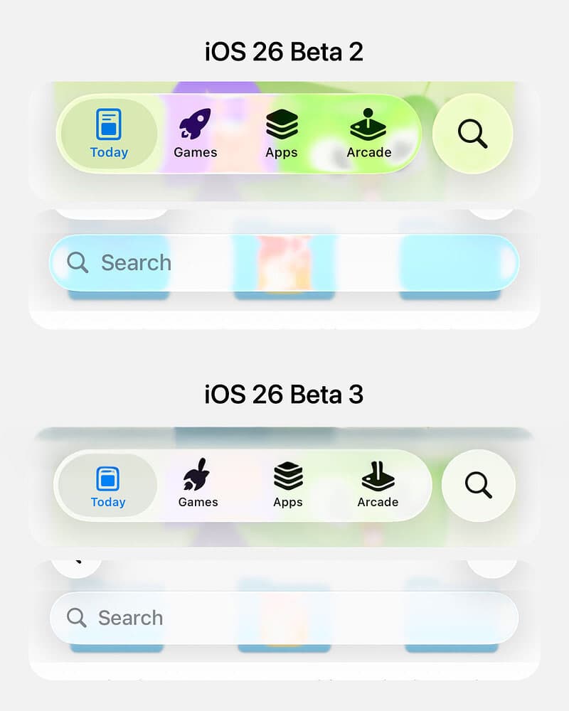 iOS 26 測試版調降液態玻璃透明度關鍵變化 3