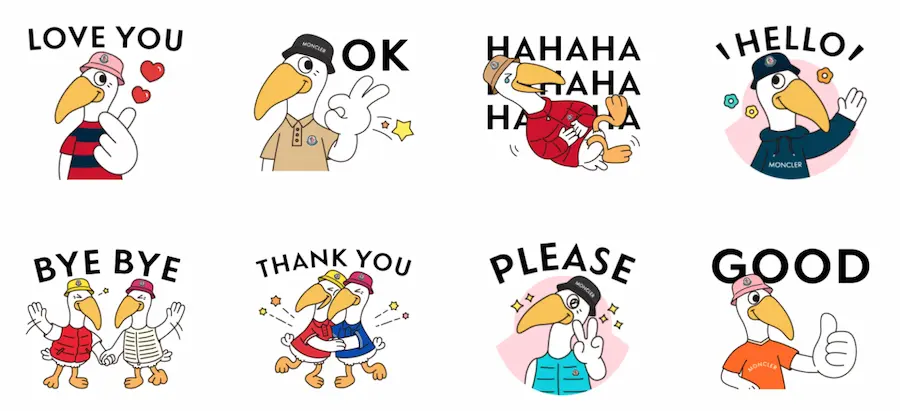 盟可睞MONCLER七夕限定貼圖