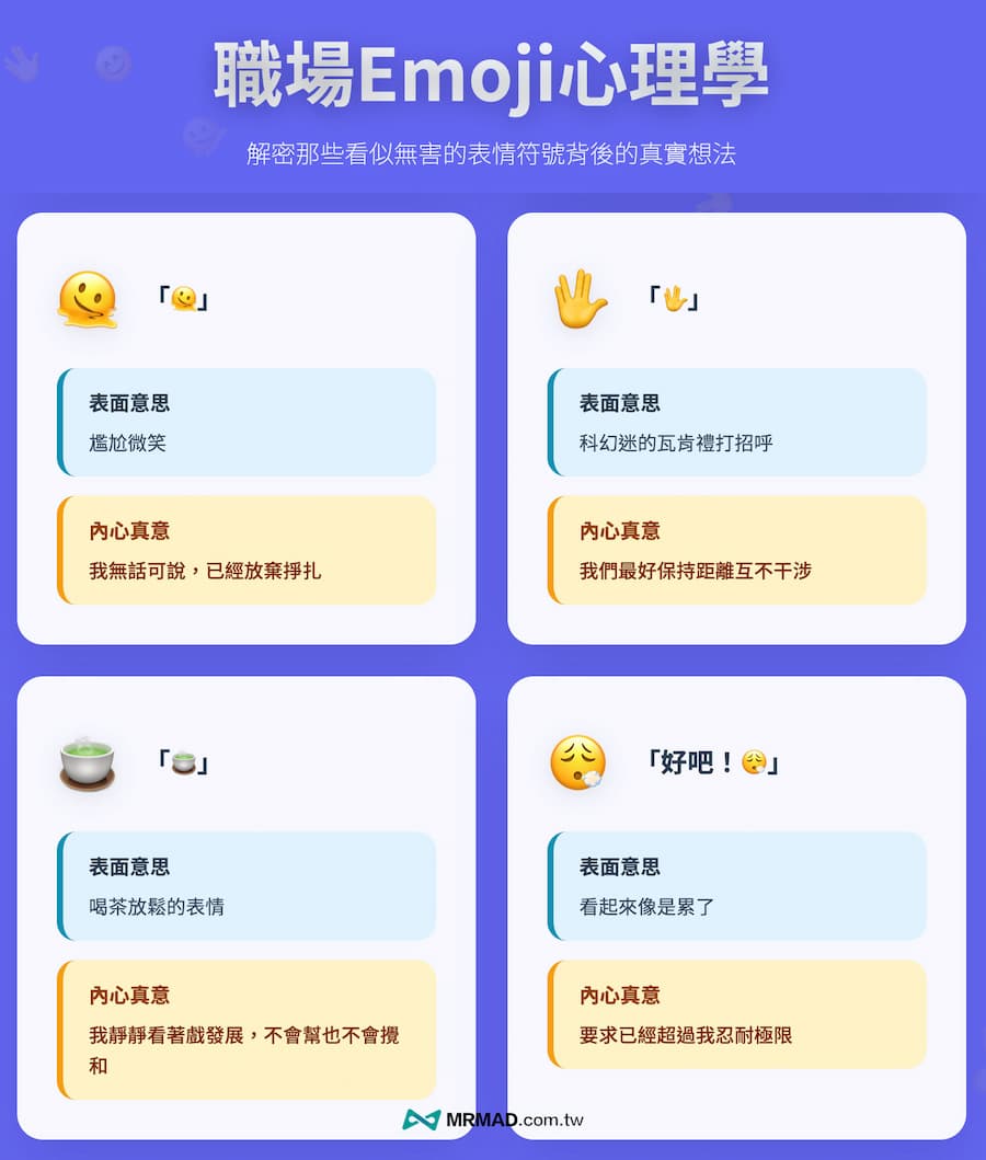 10個Z世代黑暗Emoji職場回應心理學 3